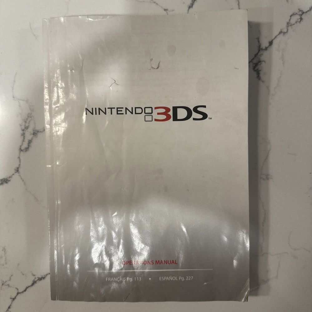 NINTENDO 3DS XL OPERATIONS MANUAL (LANGUAGES ENGLISH, FRANCAIS, ESPANOL)
